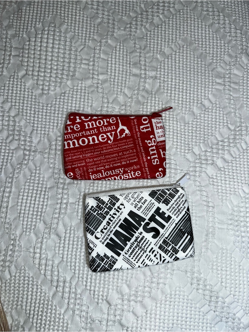 Lululemon Red and White Coin Purses